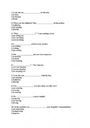 English Worksheet: simple present