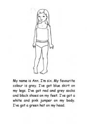 English Worksheet: I�ve got clothes