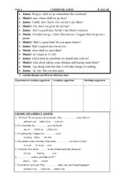 English Worksheet: makikg suggestions in English 