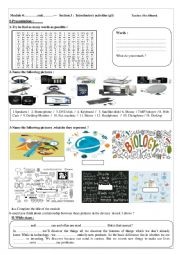 English Worksheet: Module 4 section 1 introductory activities