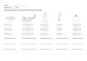 English worksheet: Write