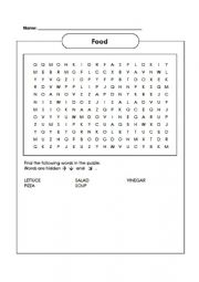 English Worksheet: Food