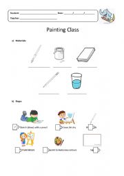 Paint Class Vocabulary Worksheet
