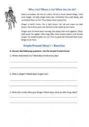 English Worksheet: A short Story 