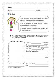 Clothes writing