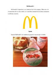 English Worksheet: McDonalds