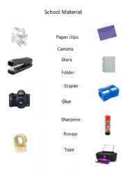 English Worksheet: School supplies