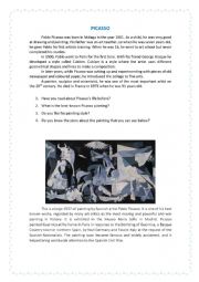 English Worksheet: READING PICASSO