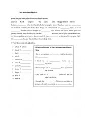 English Worksheet: Turn nouns into adjectives