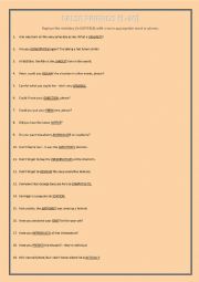 English Worksheet: False Friends