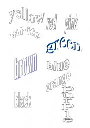 English Worksheet: COLOUR THE COLOURS