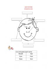 English Worksheet: face parts