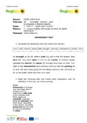 English Worksheet: English for Tourism Assessment test