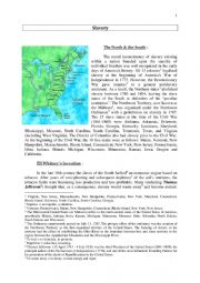 English Worksheet: Slavery in the USA