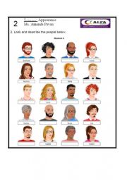 English Worksheet: Appearance