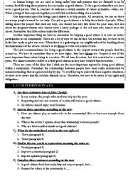 English Worksheet: good citizenship