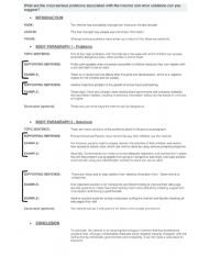 English Worksheet: Problem solution essay sample - The internet
