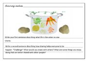 English Worksheet: Harvest Stone Soup challenge