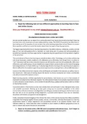 English Worksheet: Project