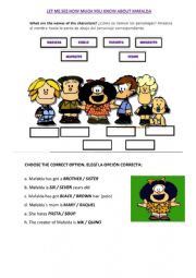 English Worksheet: Mafalda