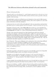 English Worksheet: collocations