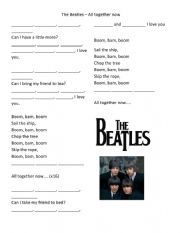 English Worksheet: All Together Now by Beatles