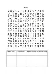 English Worksheet: Year 7 Nouns