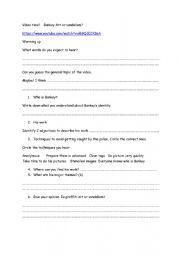 English Worksheet: art banksy