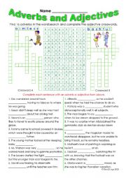 Adverbs and Adjectives (series 2) with keys