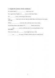 English Worksheet: CONDITIONALS
