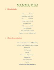 English Worksheet: Mamma Mia!