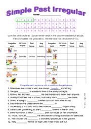 Simple Past Irregular 5 with Keys