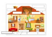 English Worksheet: house map