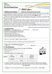 English Worksheet: child labour 