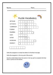 English Worksheet: Weather vocabulary