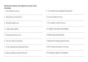 English Worksheet: Improving Sentences with Adjectives