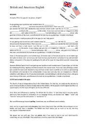 English Worksheet: British or American?