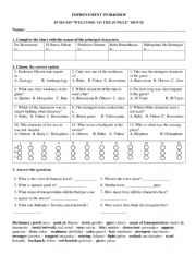 English Worksheet: Jumanji Movie Workshop