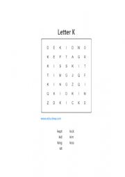 English Worksheet: Letter Kk sound