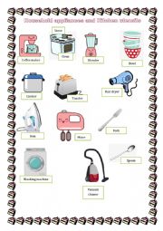 English Worksheet: Household appliances and Kitchen utensils