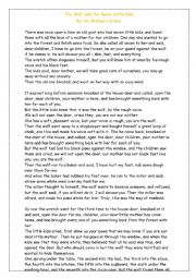 English Worksheet: Wolf and seven kids comp