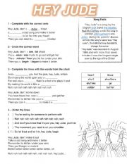 English Worksheet: Hey jude