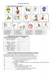 English Worksheet: Compound Adjectives - Review