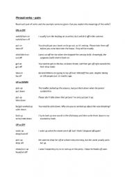 Phrasal verbs in pairs: off/on, up/down, up/off