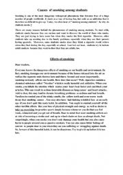 English Worksheet: SMOKING AND HEALTH