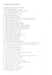 English Worksheet: General Knowledge Quiz