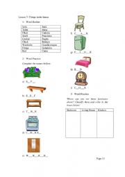 English Worksheet: Furniture
