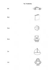 English Worksheet: Toy Vocabulary