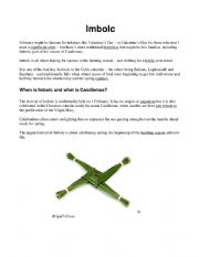 English worksheet: Imbolc