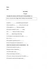 English Worksheet: Test